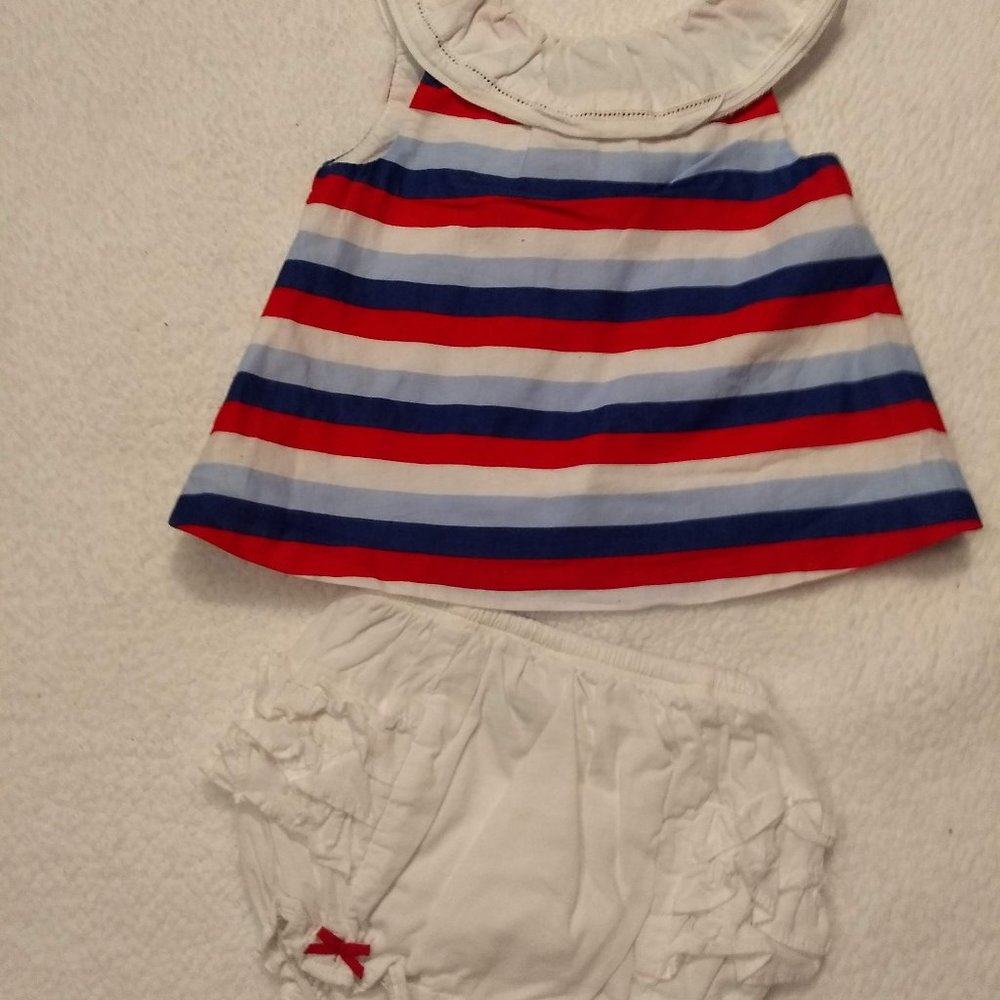 Janie and Jack Fourth of July Best outfit set 0-3m